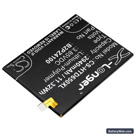 HTC Desire 650 4G Replacement Battery, 3.85V, 2940mAh, Li-Polymer 2
