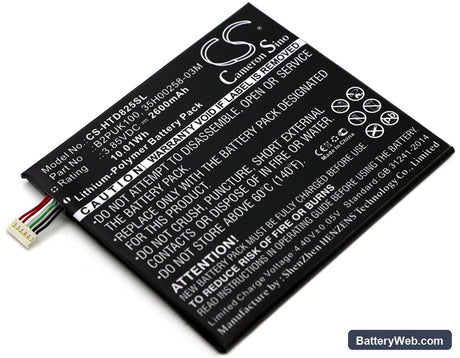 HTC Desire 825 Replacement Battery, 3.85V, 2600mAh, Li-Polymer 1