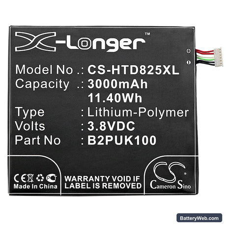 HTC Desire 825 Replacement Battery, 3.8V, 3000mAh, Li-Polymer 3