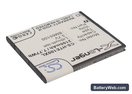 HTC e1 Replacement Battery, 3.7V, 2100mAh, Li-ion 2