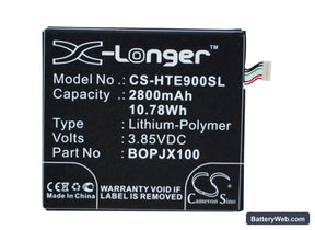 HTC One E9 Replacement Battery, 3.85V, 2800mAh, Li-Polymer 1