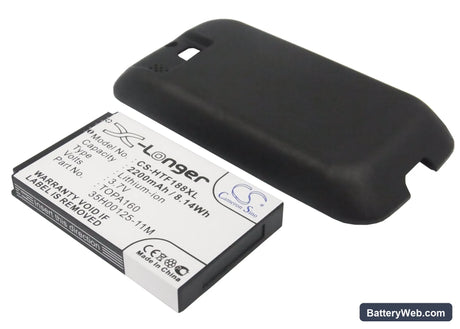 HTC Smart Replacement Battery, 3.7V, 2200mAh, Li-ion 1