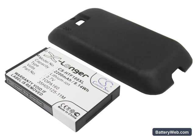 HTC Smart Replacement Battery, 3.7V, 2200mAh, Li-ion 1