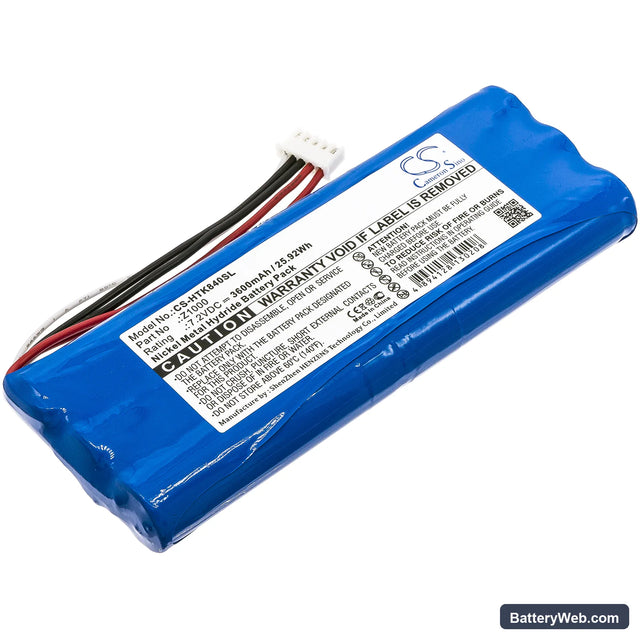 Hioki LR8400 Replacement Battery, 7.2V, 3600mAh, Ni-MH 1