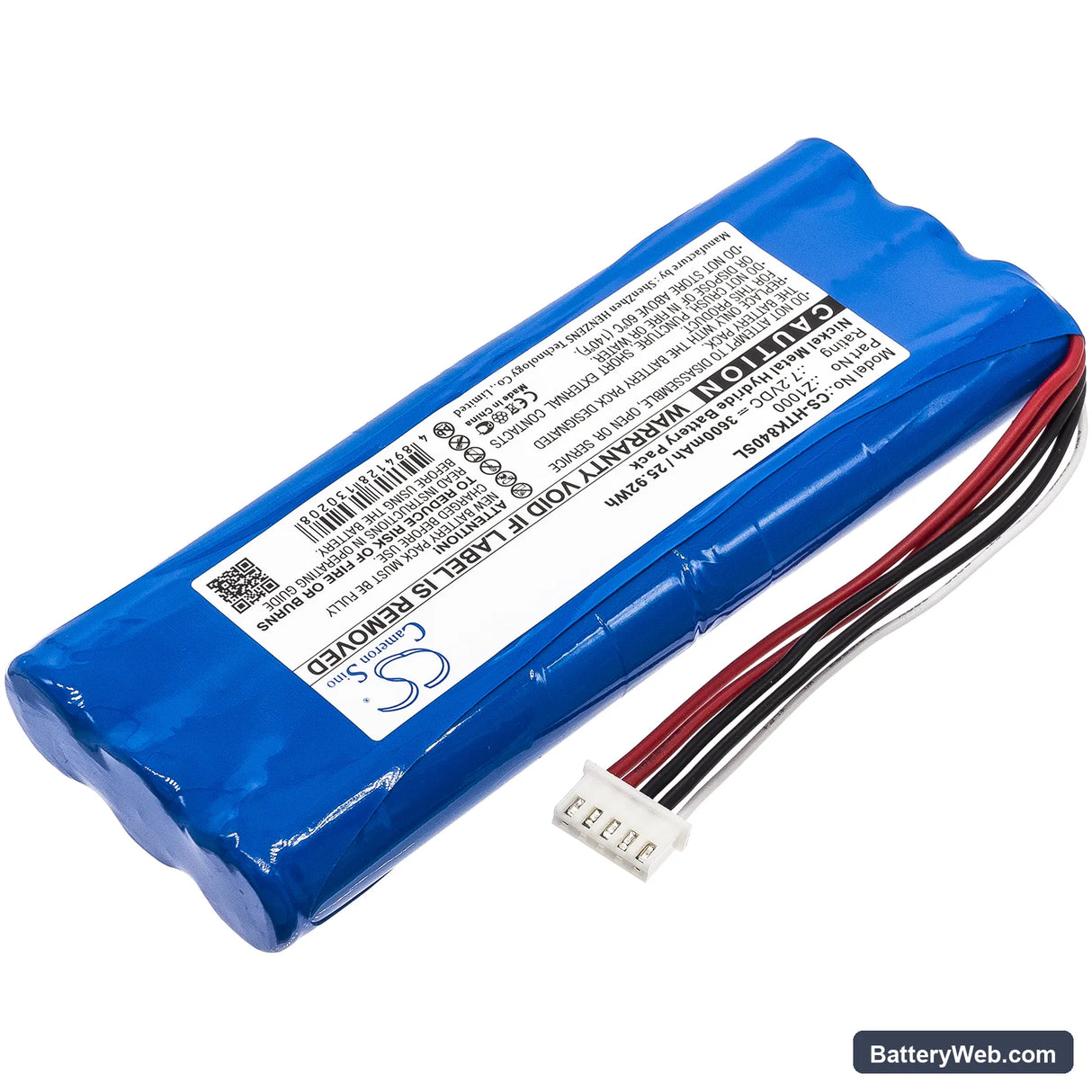 Hioki LR8400 Replacement Battery, 7.2V, 3600mAh, Ni-MH 2