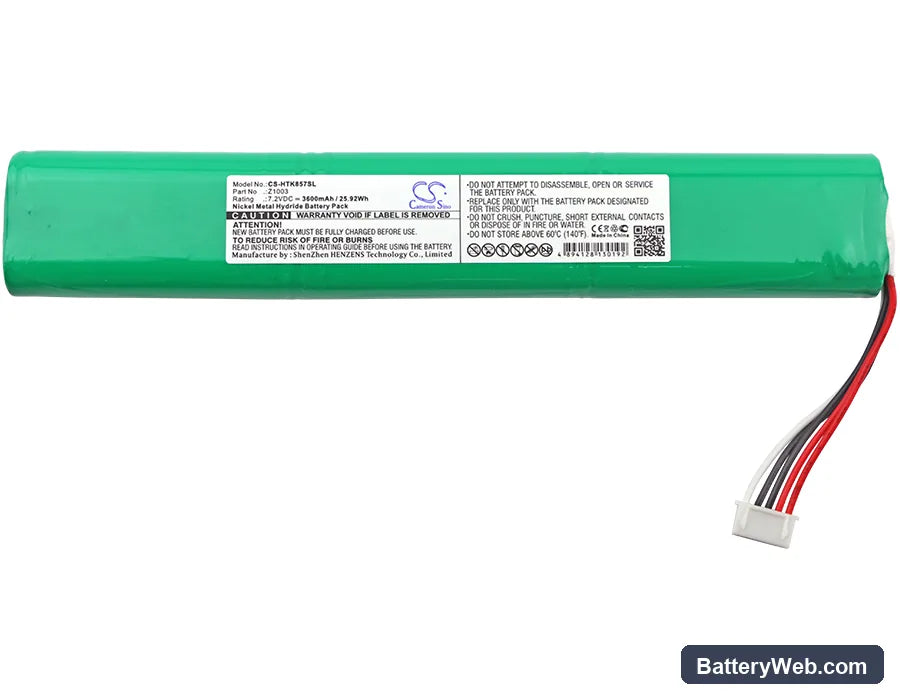 Hioki PW3198 Replacement Battery, 7.2V, 3600mAh, Ni-MH 3