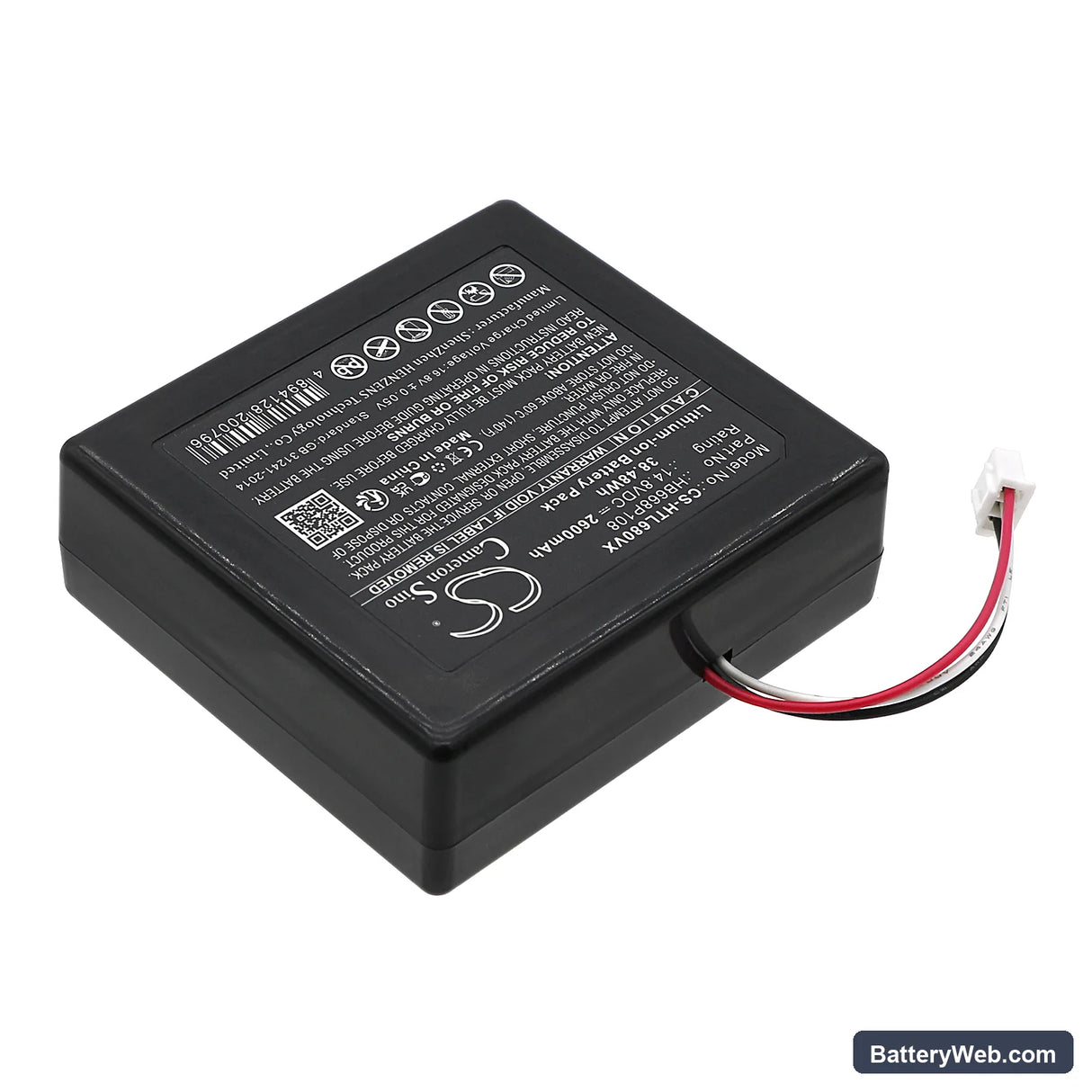 HOBOT Legee 668 Replacement Battery, 14.8V, 2600mAh, Li-ion 2