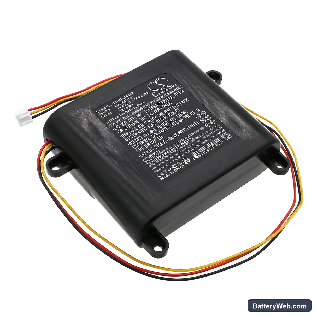 HOBOT Legee 7 Replacement Battery, 14.4V, 5000mAh, Li-ion 1