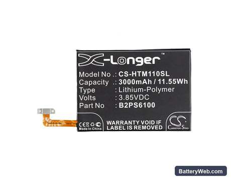 HTC One M10 Replacement Battery, 3.85V, 3000mAh, Li-Polymer 5