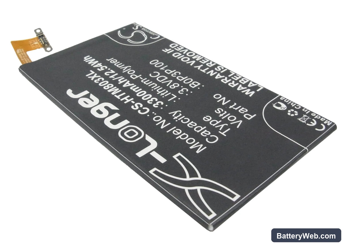 HTC One Max Replacement Battery, 3.8V, 3300mAh, Li-Polymer 2