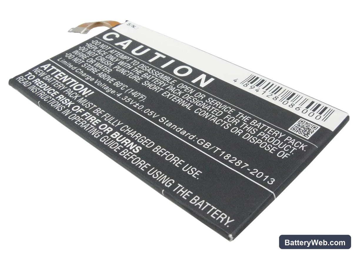 HTC One Max Replacement Battery, 3.8V, 3300mAh, Li-Polymer 4