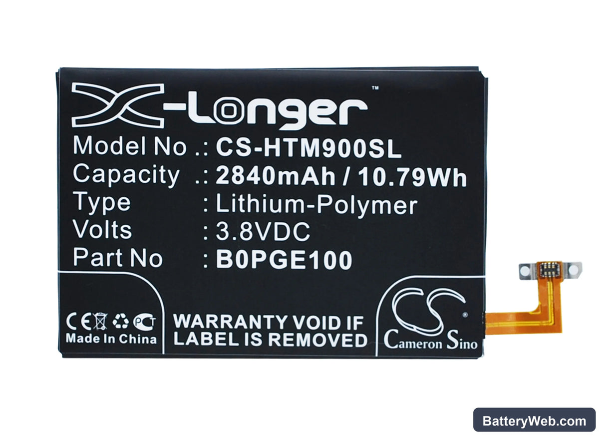HTC M9 Replacement Battery, 3.8V, 2840mAh, Li-Polymer 1