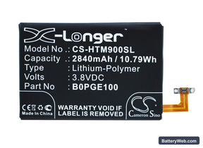 HTC M9 Replacement Battery, 3.8V, 2840mAh, Li-Polymer 1