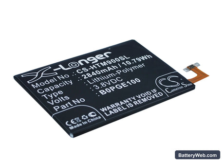 HTC M9 Replacement Battery, 3.8V, 2840mAh, Li-Polymer 2