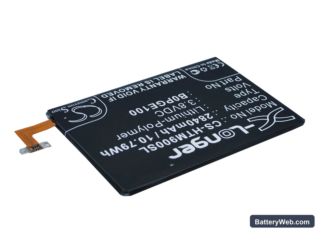HTC M9 Replacement Battery, 3.8V, 2840mAh, Li-Polymer 3