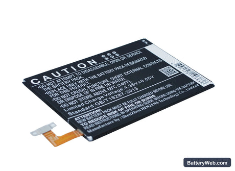 HTC M9 Replacement Battery, 3.8V, 2840mAh, Li-Polymer 4