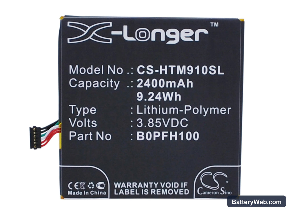 HTC Desire Eye Replacement Battery, 3.85V, 2400mAh, Li-Polymer 1