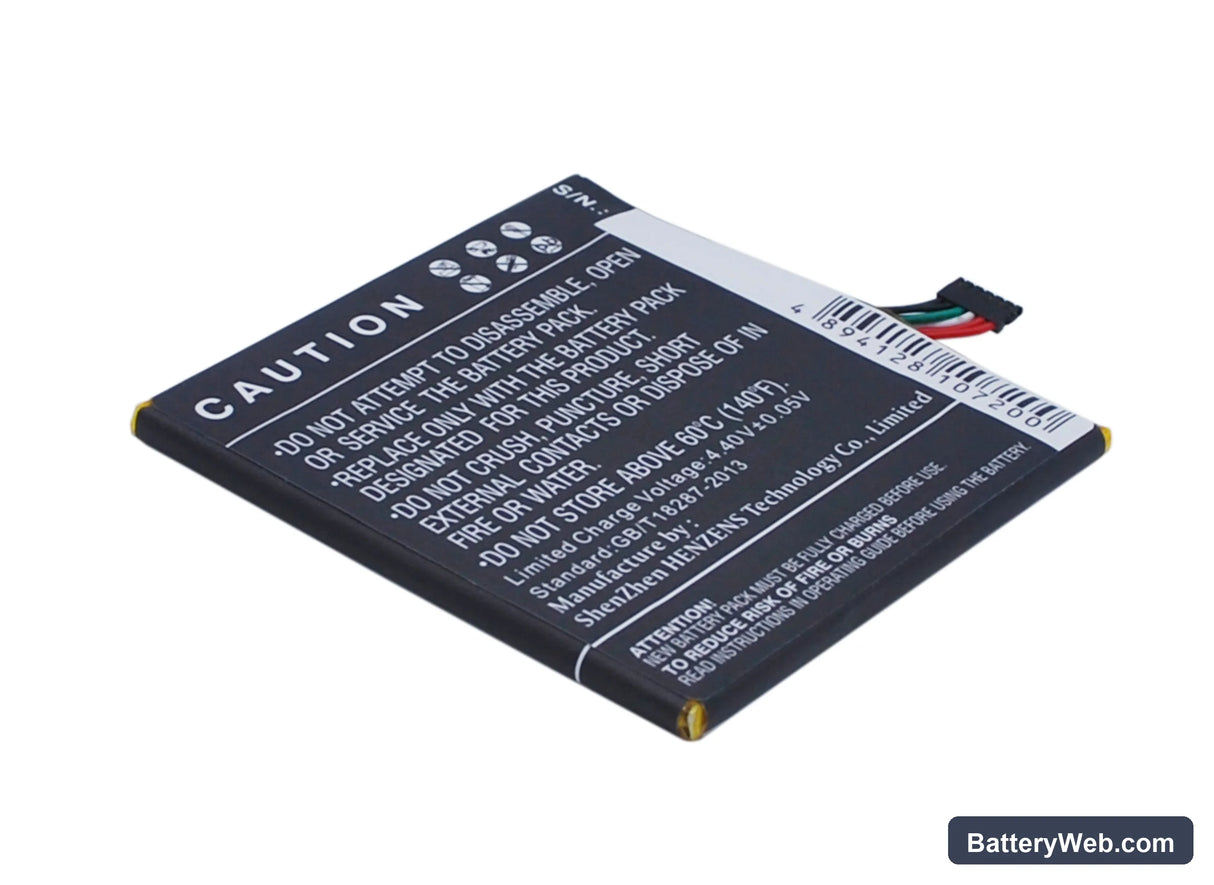 HTC Desire Eye Replacement Battery, 3.85V, 2400mAh, Li-Polymer 4