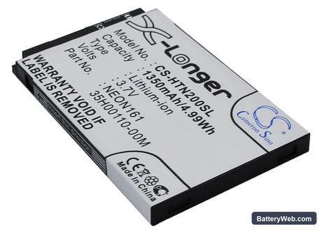 HTC Touch Dual 850 Replacement Battery, 3.7V, 1350mAh, Li-ion 2