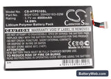 HTC Flyer Replacement Battery, 3.7V, 4000mAh, Li-Polymer 6