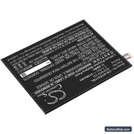 HTC P510 Replacement Battery, 3.7V, 3150mAh, Li-Polymer 2