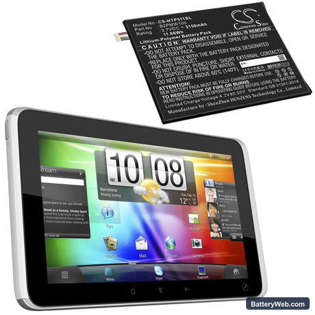 HTC P510 Replacement Battery, 3.7V, 3150mAh, Li-Polymer 6