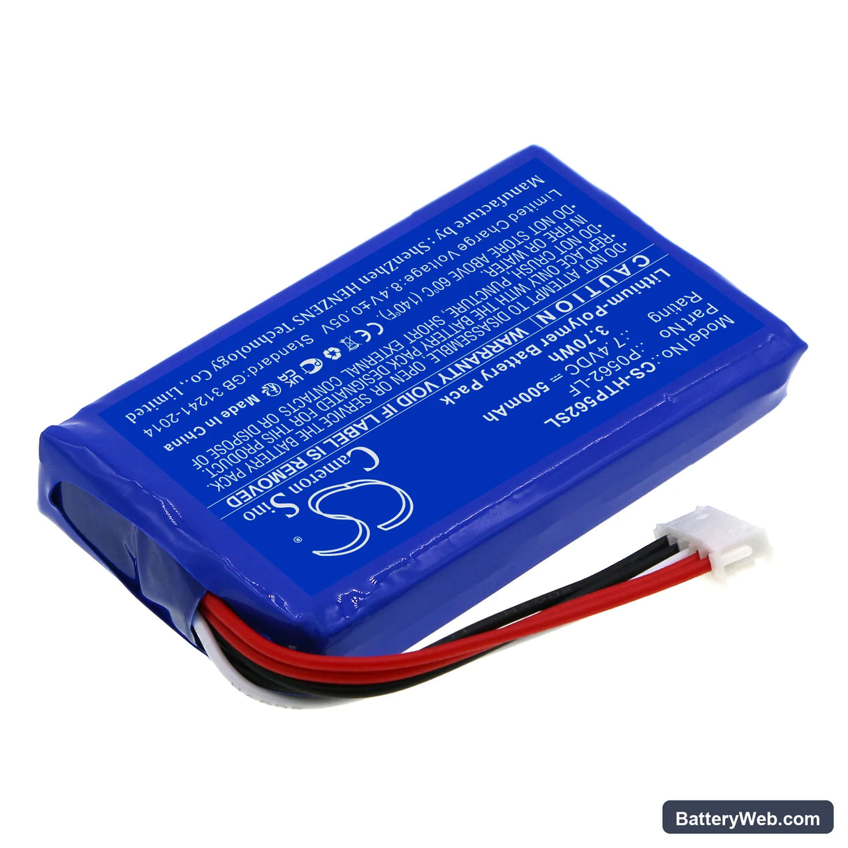 HP Sprocket 100 Replacement Battery, 7.4V, 500mAh, Li-Polymer 2