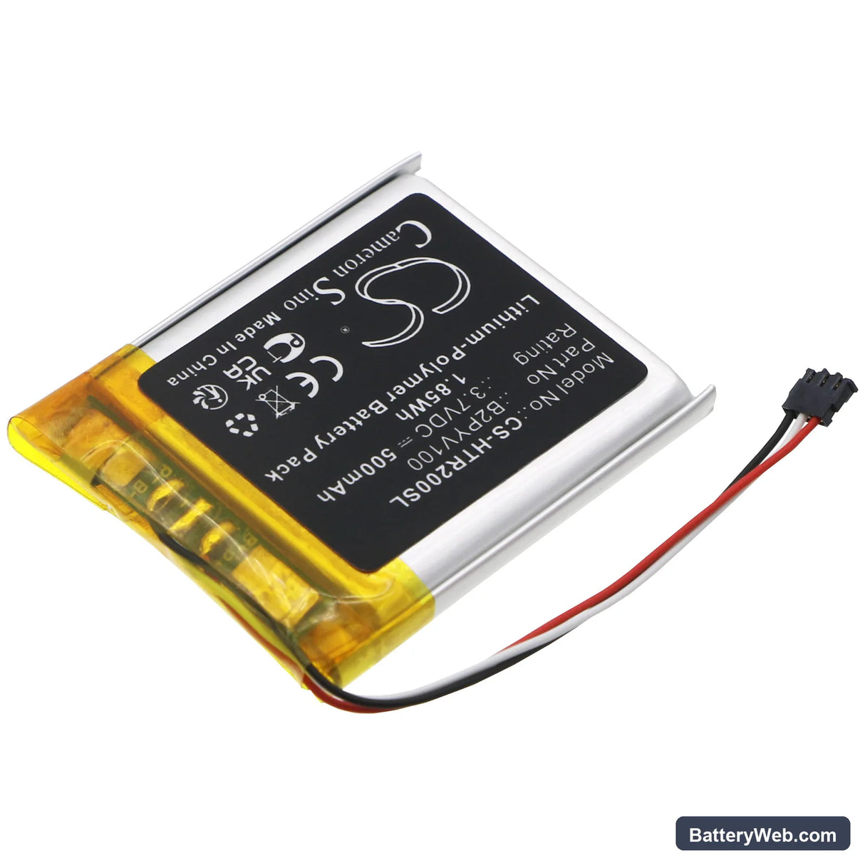 HTC Vive 2.0 tracker Replacement Battery, 3.7V, 500mAh, Li-Polymer 2