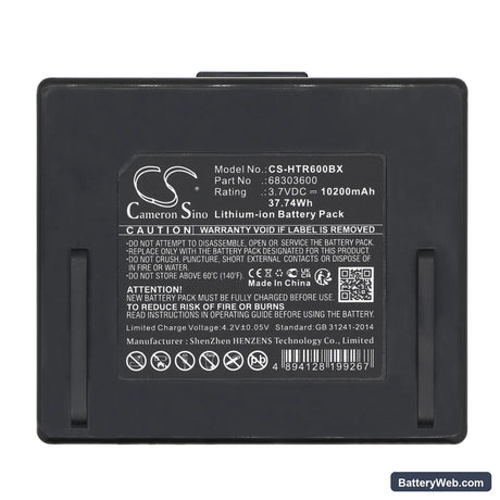 Hetronic NOVA XXL Replacement Battery, 3.7V, 10200mAh, Li-ion 5