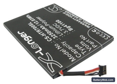 HTC R7 Replacement Battery, 3.7V, 3250mAh, Li-Polymer 2