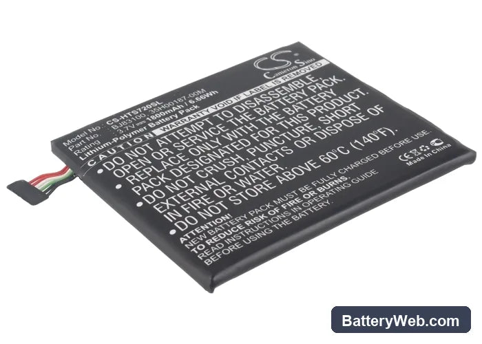 HTC One X Replacement Battery, 3.8V, 1800mAh, Li-Polymer 1