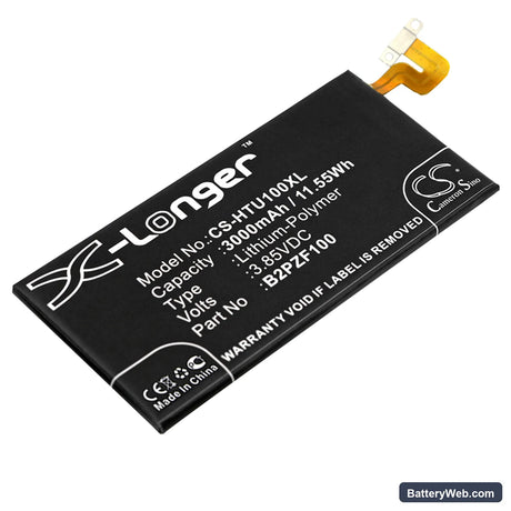 HTC U Ultra Replacement Battery, 3.85V, 3000mAh, Li-Polymer 1