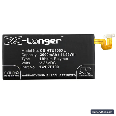 HTC U Ultra Replacement Battery, 3.85V, 3000mAh, Li-Polymer 3