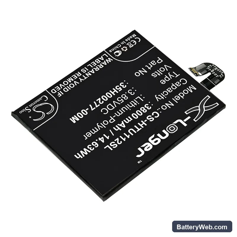 HTC U11+ Replacement Battery, 3.85V, 3800mAh, Li-Polymer 2
