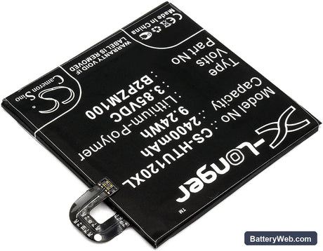HTC U Play Replacement Battery, 3.85V, 2400mAh, Li-Polymer 2