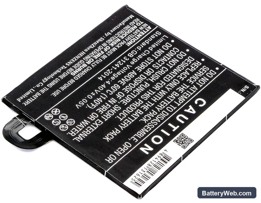 HTC U Play Replacement Battery, 3.85V, 2400mAh, Li-Polymer 4