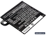 HTC U Play Replacement Battery, 3.85V, 2400mAh, Li-Polymer 4