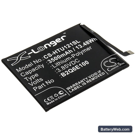 HTC U12 life Replacement Battery, 3.85V, 3500mAh, Li-Polymer 1