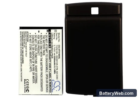 T-Mobile MDA Compact V Replacement Battery, 3.7V, 2200mAh, Li-ion 5
