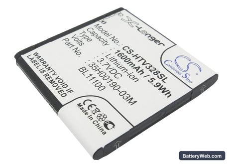 HTC Desire V Replacement Battery, 3.7V, 1600mAh, Li-ion 1