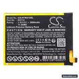 HTC Wildfire E Lite Replacement Battery, 3.85V, 3000mAh, Li-Polymer 3