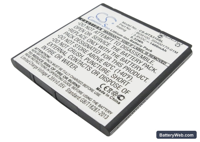 HTC Titan Replacement Battery, 3.8V, 1400mAh, Li-ion 1