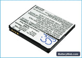 T-Mobile Raider 4G Replacement Battery, 3.7V, 1400mAh, Li-ion 1
