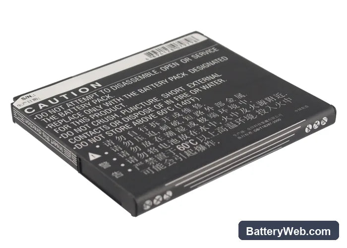 AT&T Vivid 4G Replacement Battery, 3.7V, 1600mAh, Li-ion 3