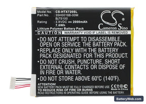 Sprint EVO 4G LTE Replacement Battery, 3.8V, 2000mAh, Li-Polymer 1