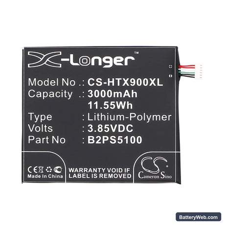 HTC One X9 Replacement Battery, 3.85V, 3000mAh, Li-Polymer 3