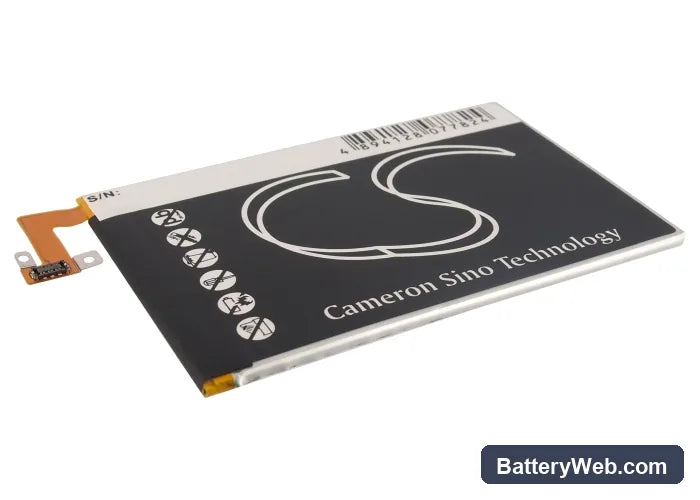 HTC J butterfly Replacement Battery, 3.8V, 2020mAh, Li-Polymer 3