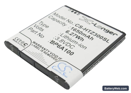 HTC Desire 300 Replacement Battery, 3.8V, 1650mAh, Li-ion 1