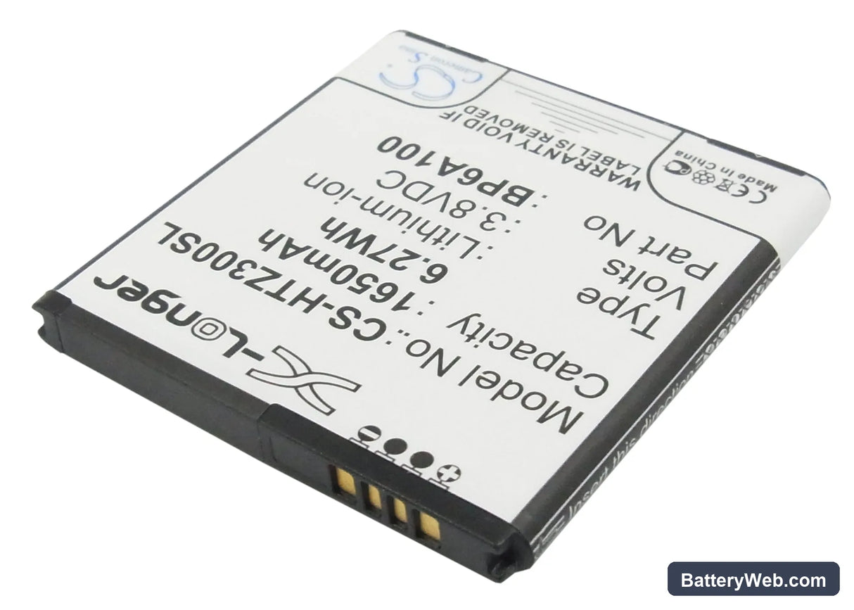 HTC Desire 300 Replacement Battery, 3.8V, 1650mAh, Li-ion 2