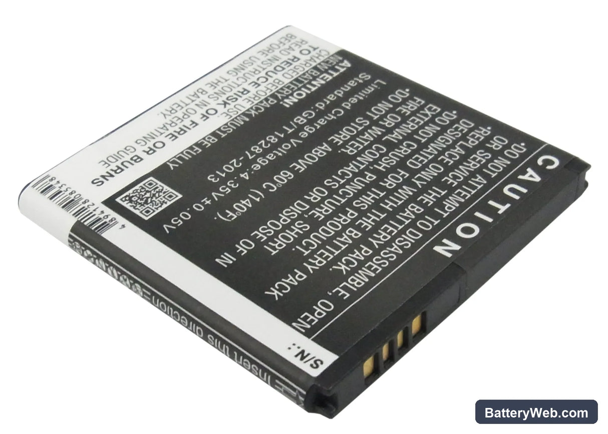 HTC Desire 300 Replacement Battery, 3.8V, 1650mAh, Li-ion 3